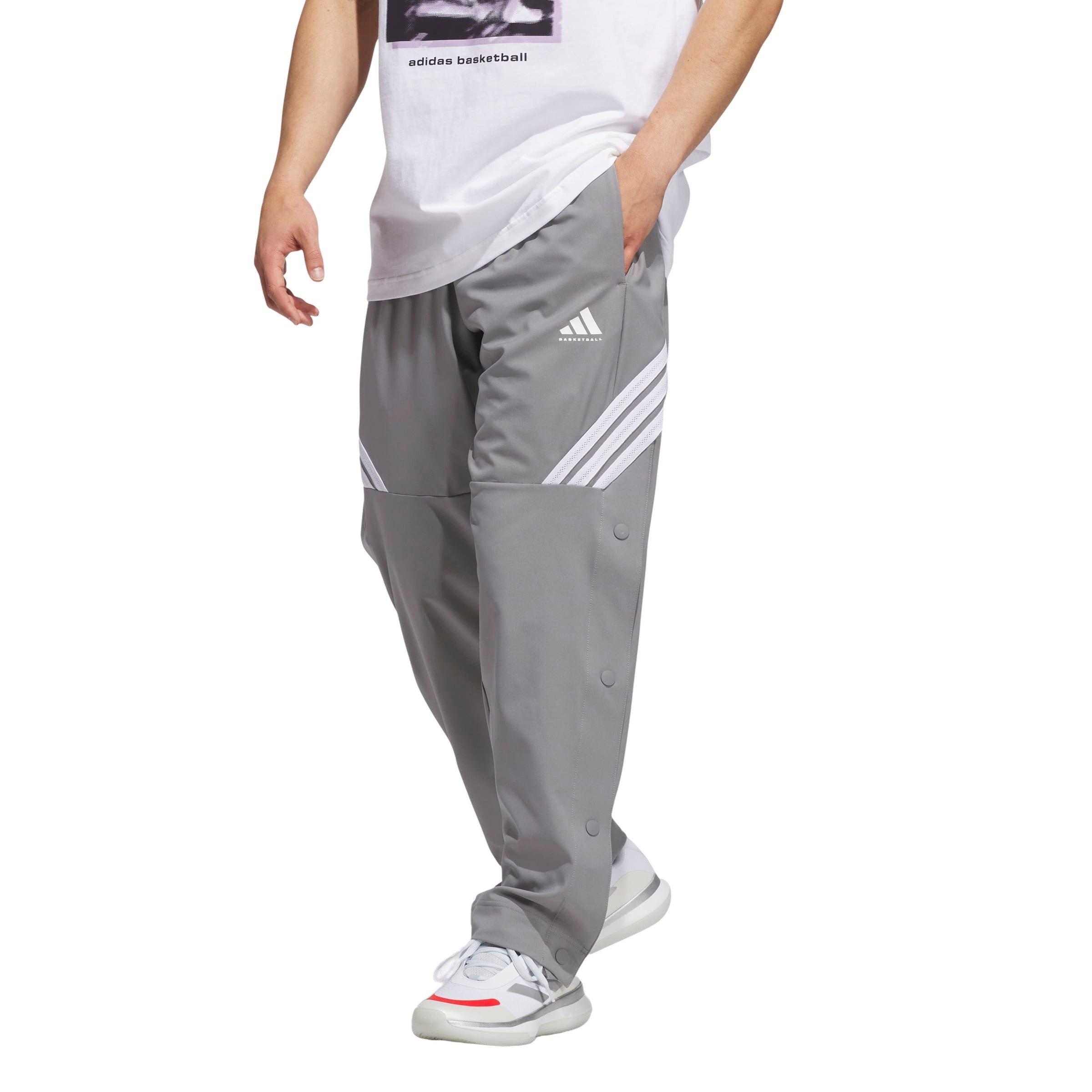 adidas Men's Crazy Lite Basketball Pants - Grey/White - GREY/WHITE